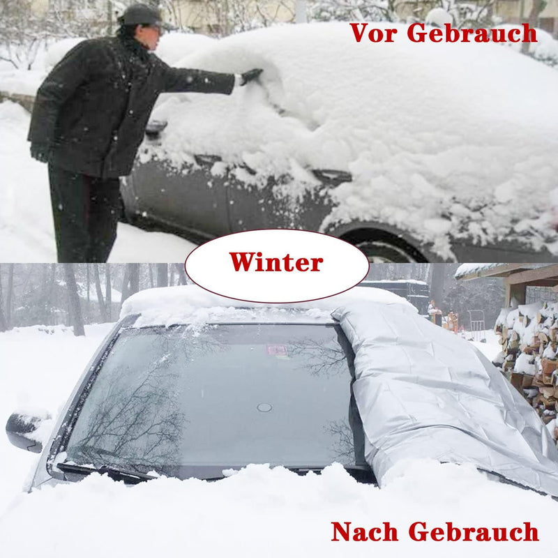 KEELYY Frontscheibenabdeckung Winter Autoscheibe Frostabdeckung mit 5 Magnete Sonnenschutz Auto Auto