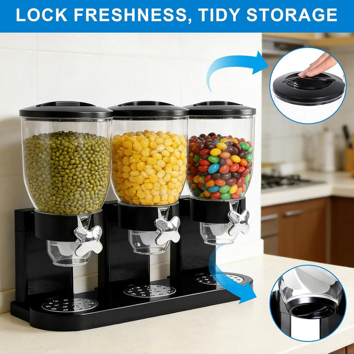 Cereal Dispenser Countertop 2L, Luftdichter Müslispender für die Organisation des Küchenvorratsraums