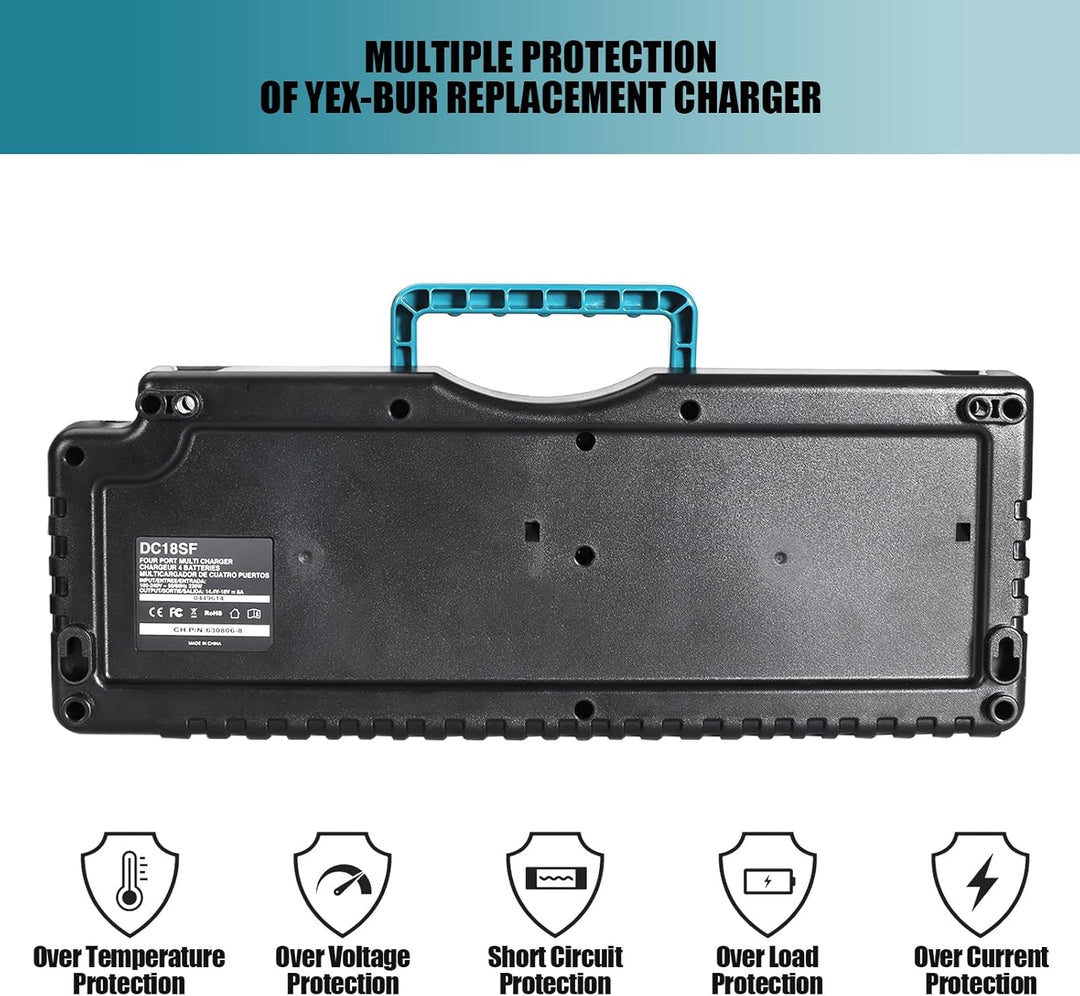 18V 4 Port Ladegerät DC18SF für Makita 14,4V-18V Lithium Batterien BL1850 BL1815N BL1830 BL1840 BL18