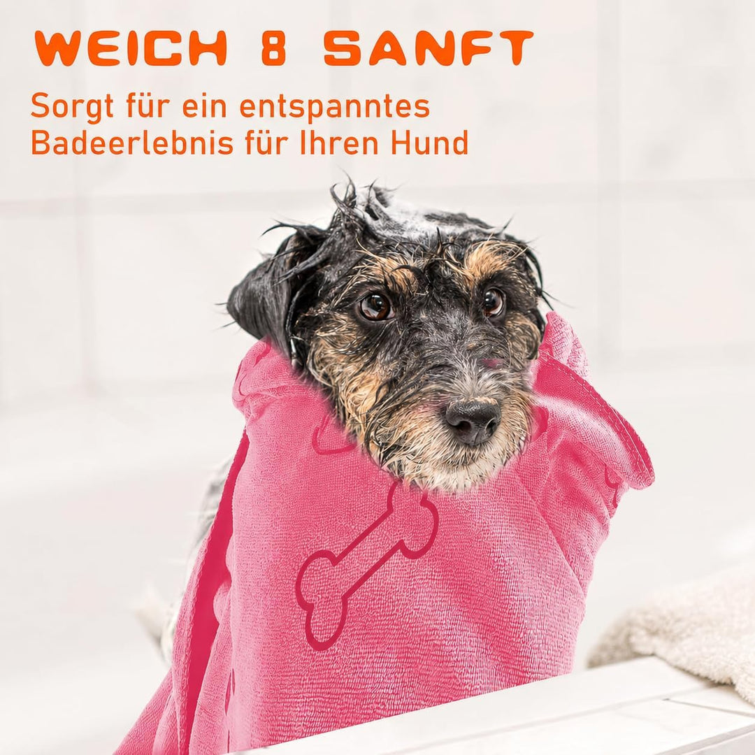 Hundehandtuch 8er Set, Mikrofaser-Handtücher 140 x 70 cm für Hunde &amp; Katzen | Extra Saugstark &amp; Weic
