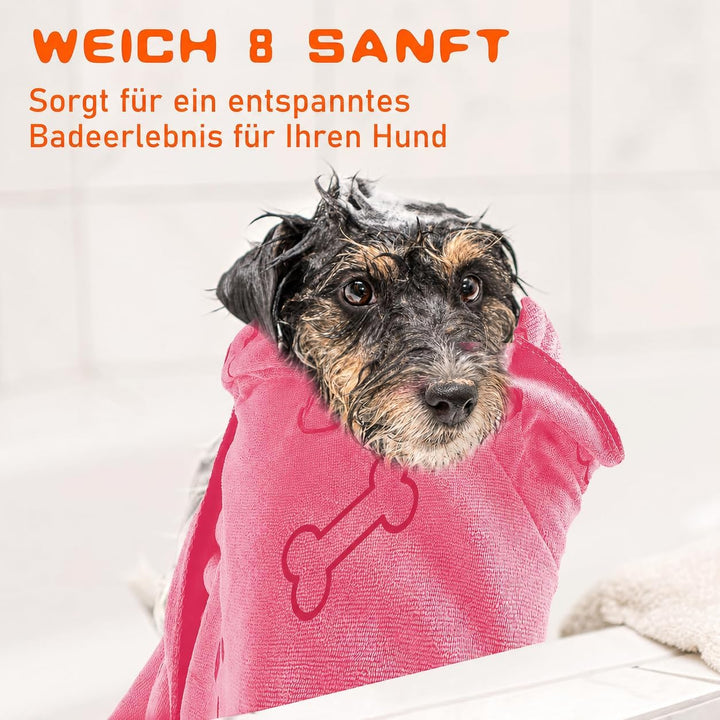 Hundehandtuch 8er Set, Mikrofaser-Handtücher 140 x 70 cm für Hunde &amp; Katzen | Extra Saugstark &amp; Weic