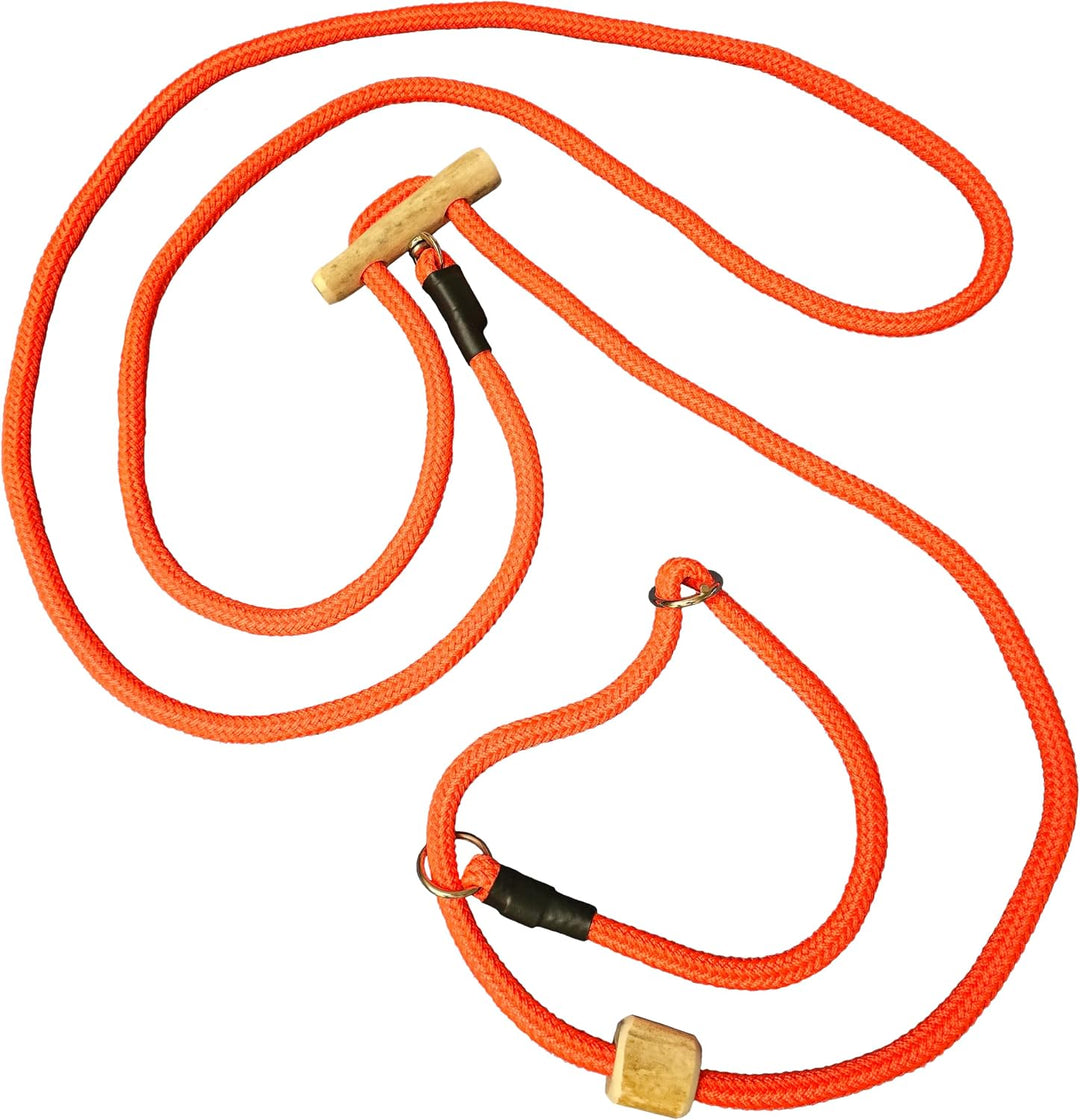 Themahund Umhängeleine Moxonleine mit Zugstopp 8mm (280 cm, Signalorange) 280 cm Signalorange, 280 c