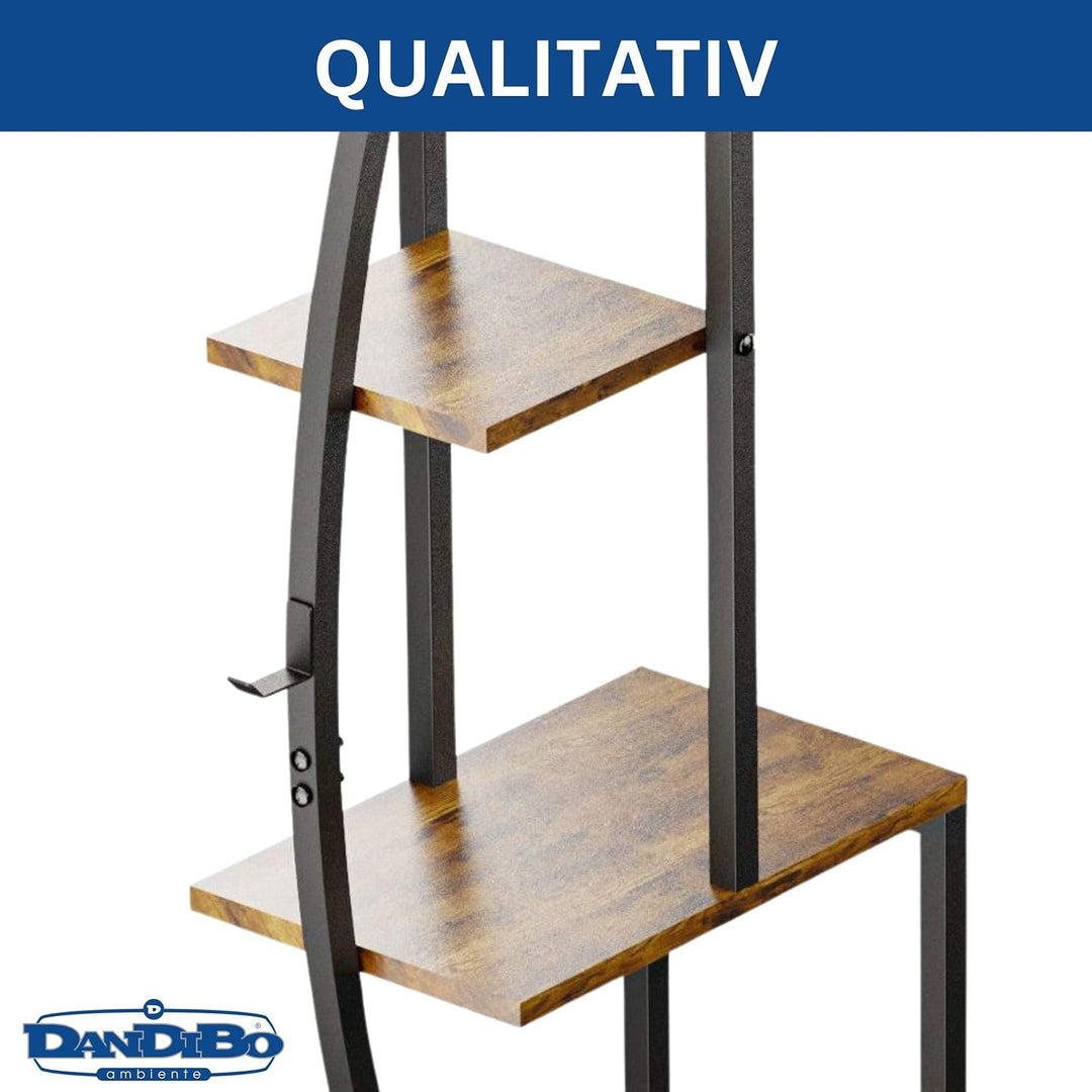 DanDiBo Pflanzenregal Indoor 160 cm Hoch Blumenregal Metall Schwarz Rund 96644 Blumentreppe Gross Ha