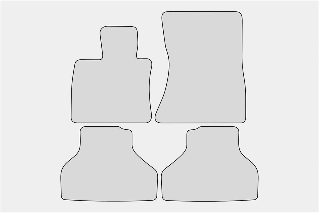 teileplus24 F652 Fussmatten Gummimatten Sportline Design kompatibel mit BMW X5 E70 / X6 E71 2006-201
