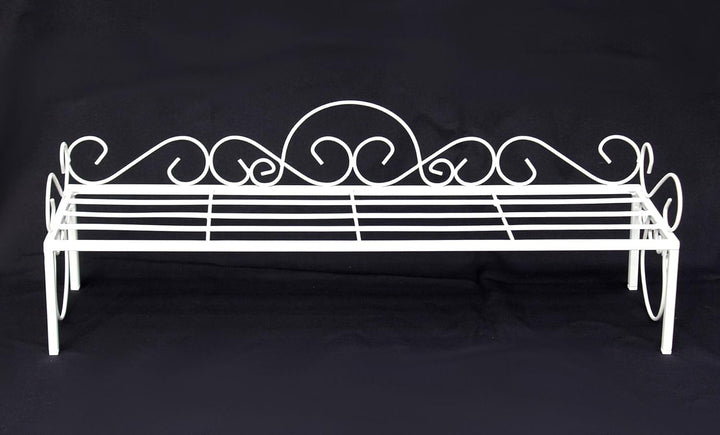 DanDiBo Blumenbank Metall Weiss 75 cm Blumenständer Mi Blumenregal Blumentreppe Pflanzentreppe Blume