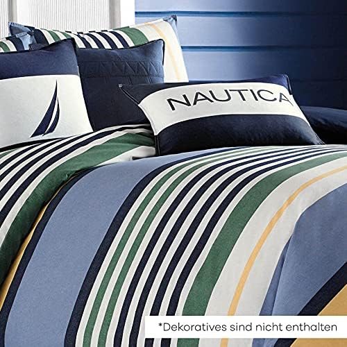 Nautica Home Dover Bettwäsche Set Satin 100% Baumwolle Wendebettwäsche Reissverschluss 155x220 Bettb