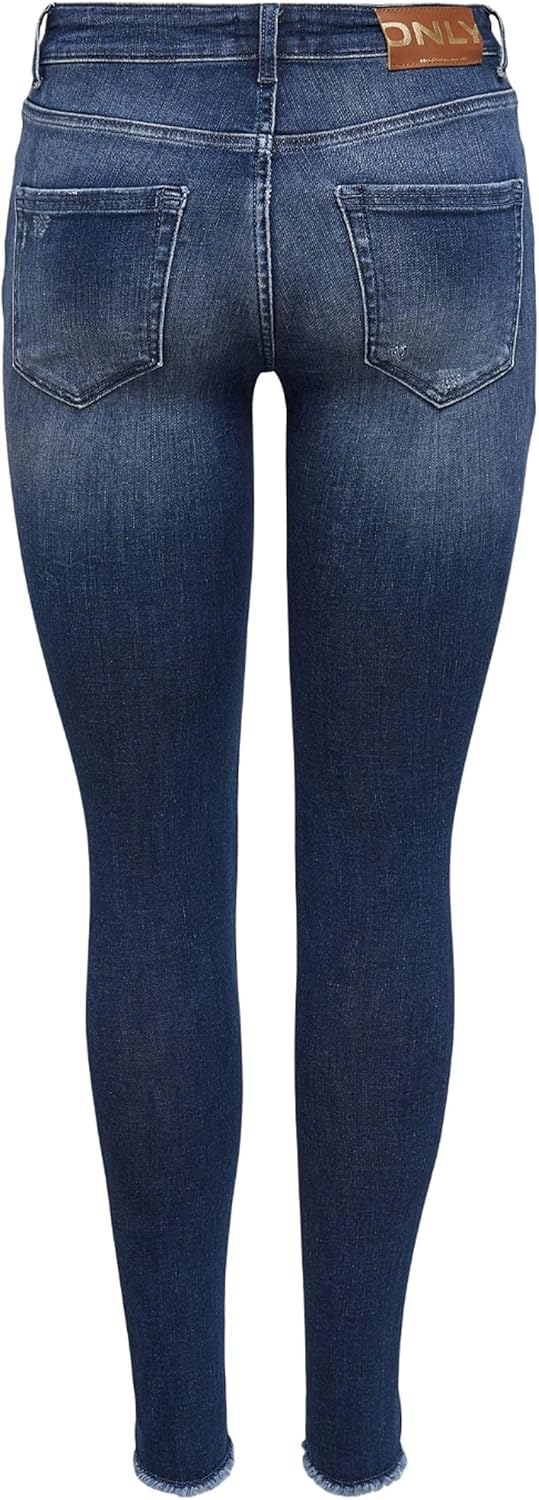 ONLY Female Skinny Jeans ONLBLUSH Mittlere Taille Skinny Fit Jeans XS / 32L Dark Blue Denim, XS / 32