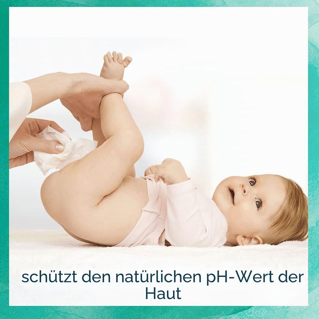 Pampers Babytücher Aqua Harmonie, 0 %, 672 Tücher, 14 Packungen mit 48 Tüchern