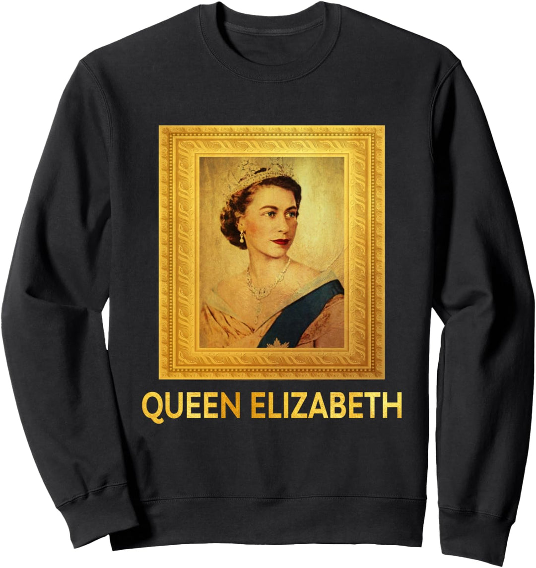 Queen Elizabeth II Fans Vintage Picture UK Britain Monarch Sweatshirt