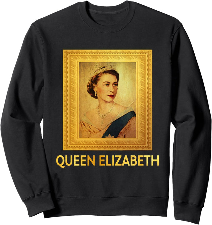 Queen Elizabeth II Fans Vintage Picture UK Britain Monarch Sweatshirt