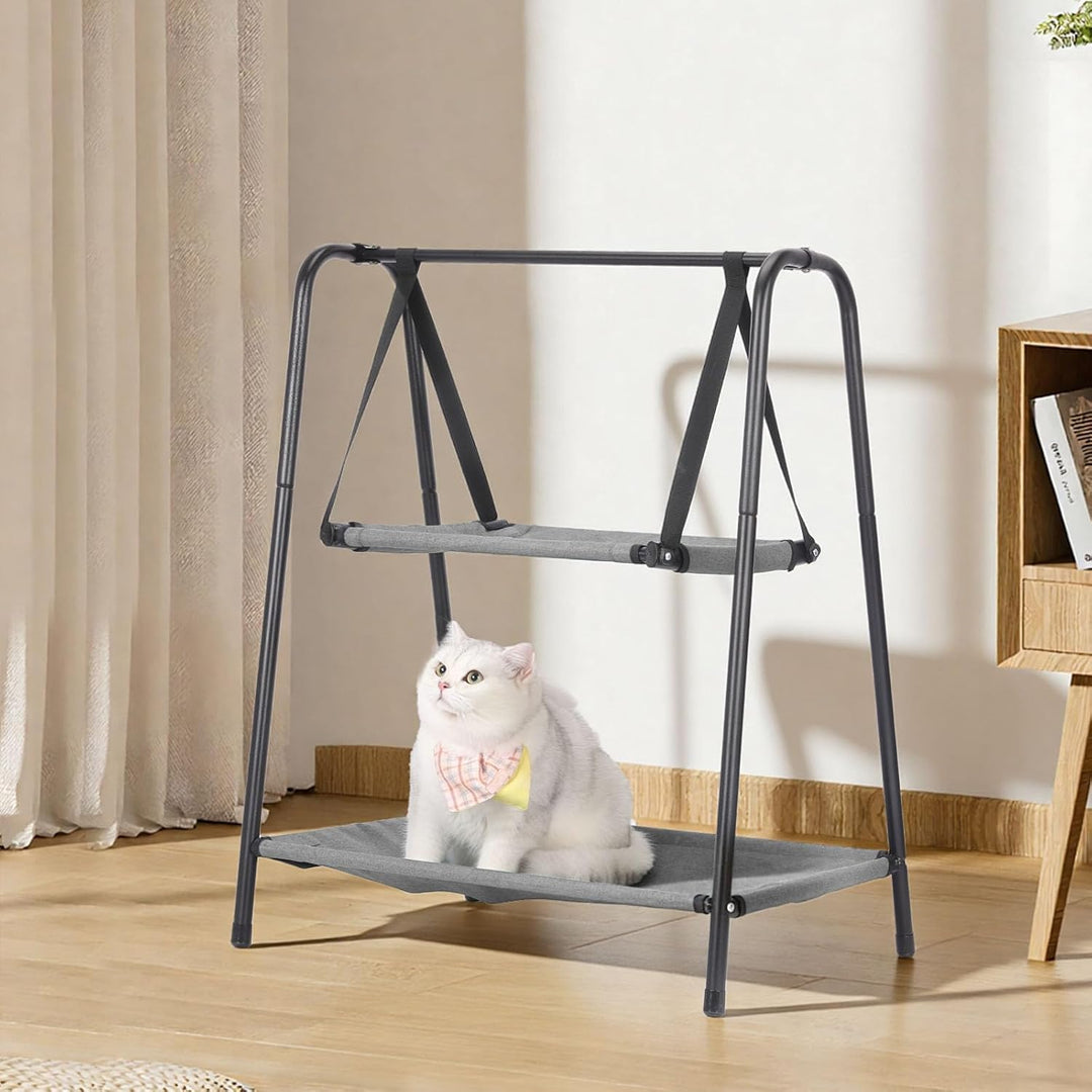 Etagen-Katzenschaukel Hängebett, Kätzchen-Hängematten mit Kissen, erhöhte Schaukeln für Katzen und K