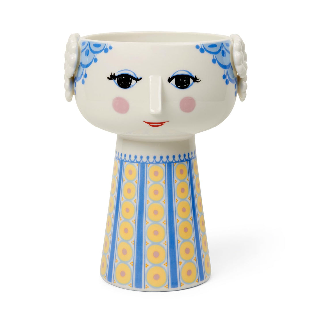 Bjørn Wiinblad â€‹- Eve Vase 18,5 cm - Blue (56519)