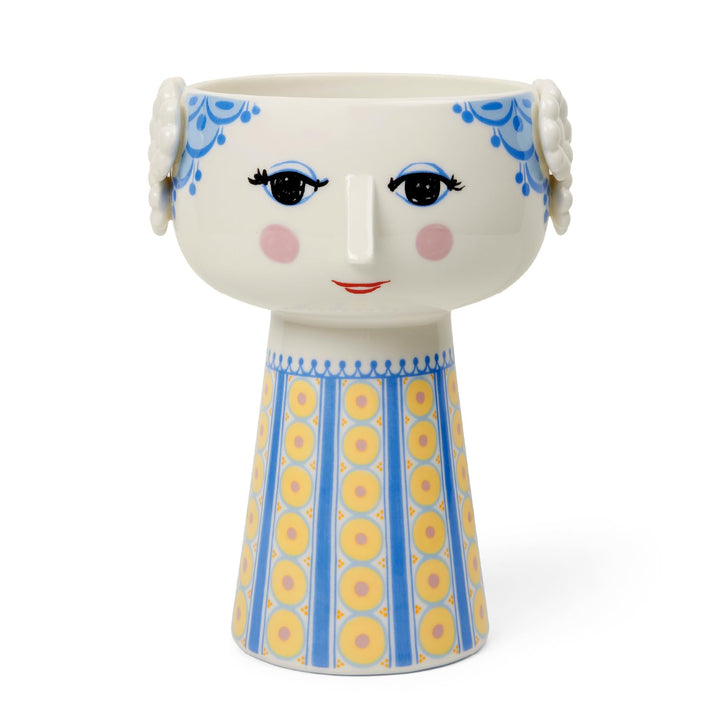 Bjørn Wiinblad â€‹- Eve Vase 18,5 cm - Blue (56519)