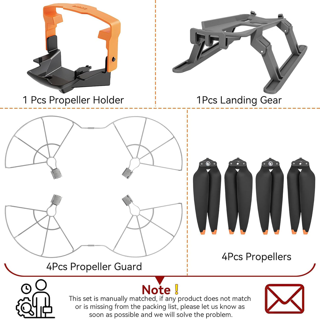 Air 3S Propeller – mit Blattschutz Propellerhalter Propeller Fixierer Faltbaren Landefüsse Fahrwerk