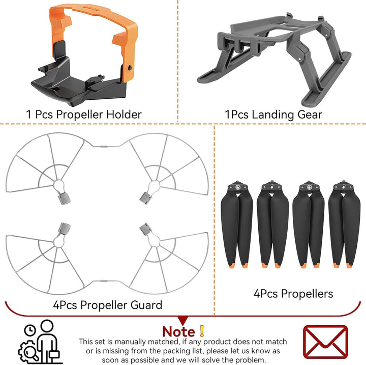 Air 3S Propeller – mit Blattschutz Propellerhalter Propeller Fixierer Faltbaren Landefüsse Fahrwerk