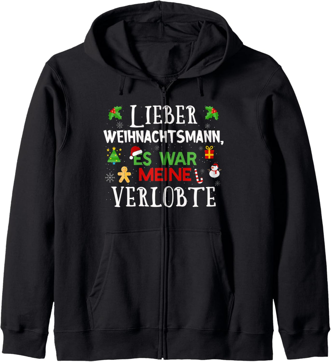 Lustiges Weihnachtsmann Verlobte war es Mann Kapuzenjacke