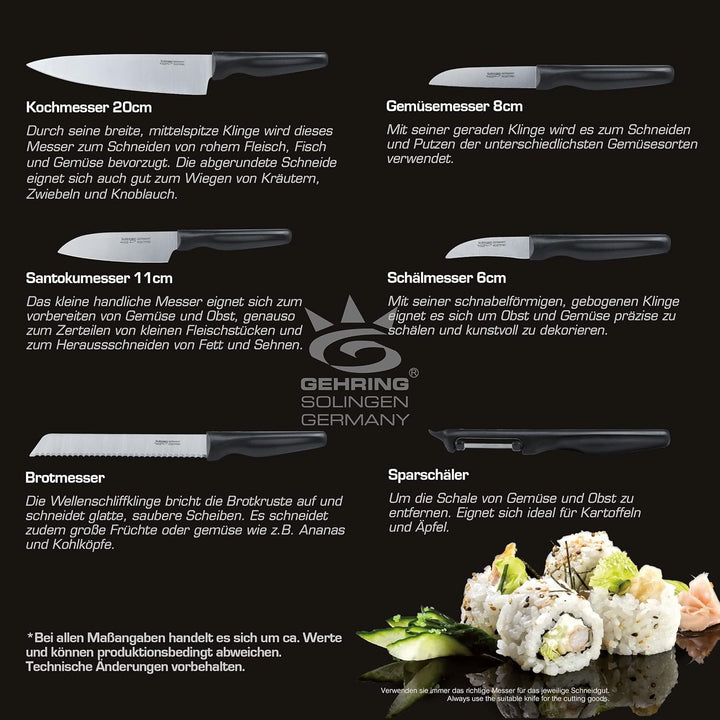 GEHRING SOLINGEN Brotmesser Konfigurator - WAVE | rostfreies, eisgehärtetes & scharfes Messer, Made