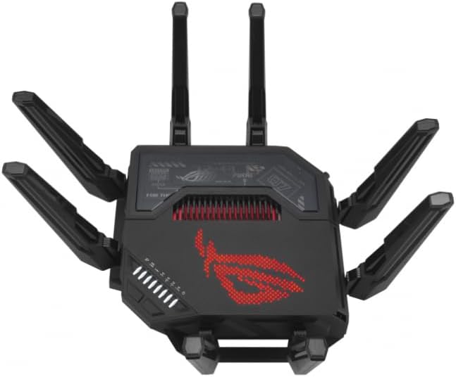 ASUS ROG Rapture GT-BE98 Quad-Band WiFi 7 Gaming Router (320MHz Bandbreite, duale 10G Ports, Backup