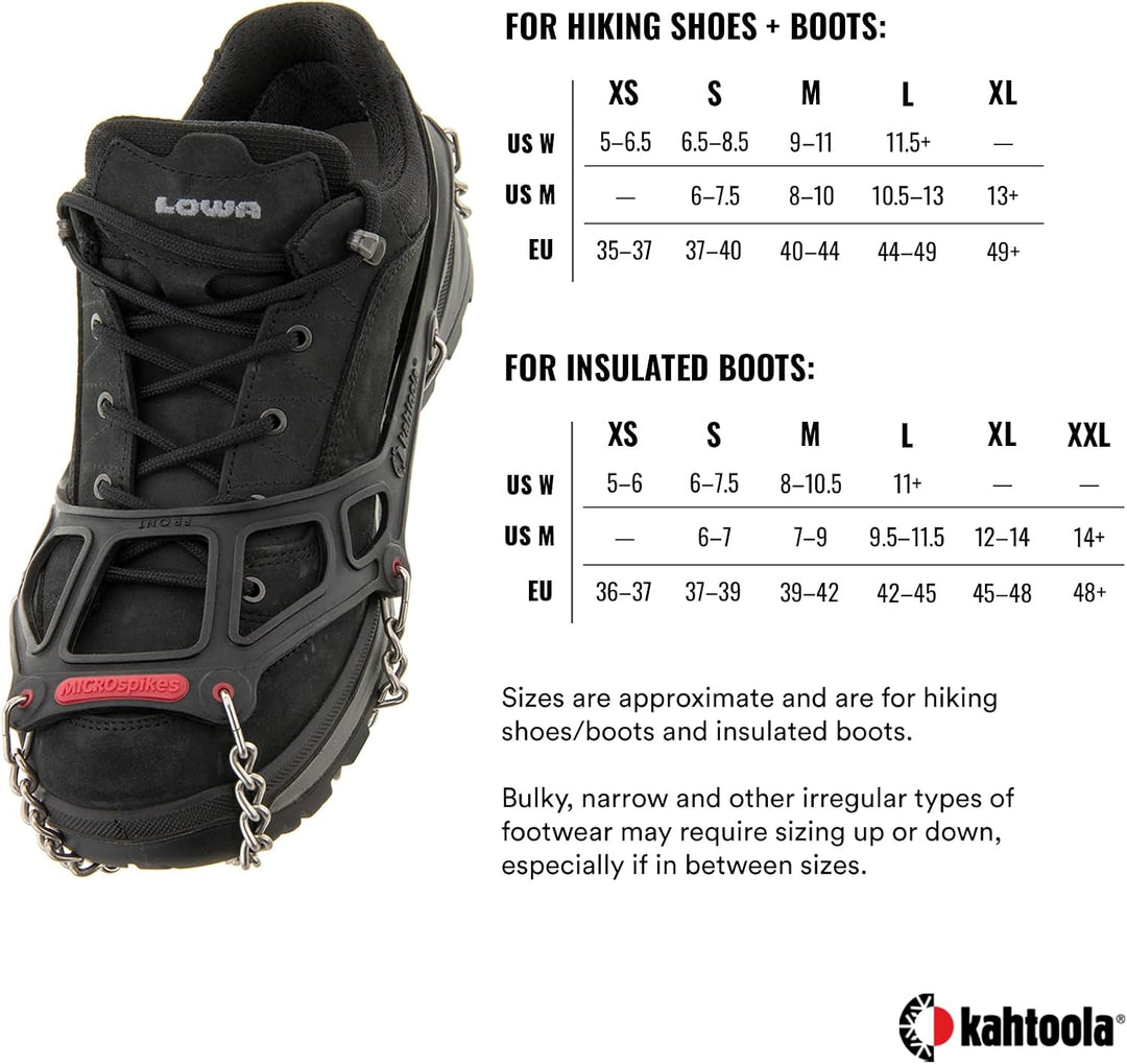 Kahtoola Microspikes Footwear Traction – 2015/16 Schwarz XXL, Schwarz XXL