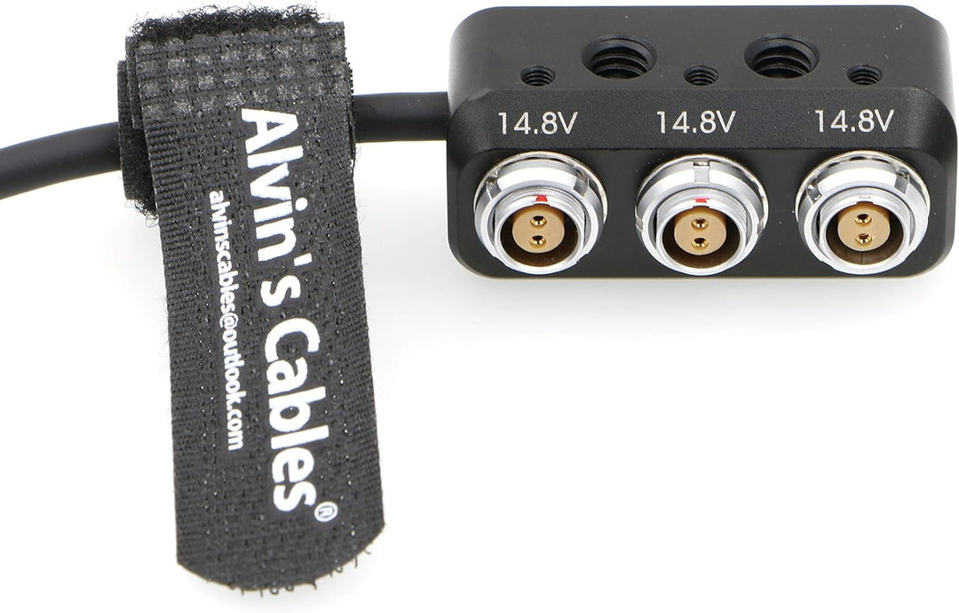 Alvin's Cables 1 bis 3 Mini Power Splitter Box Kabel 2 Pin Stecker zu 3 2 Pin Buchse Box für ARRI RE