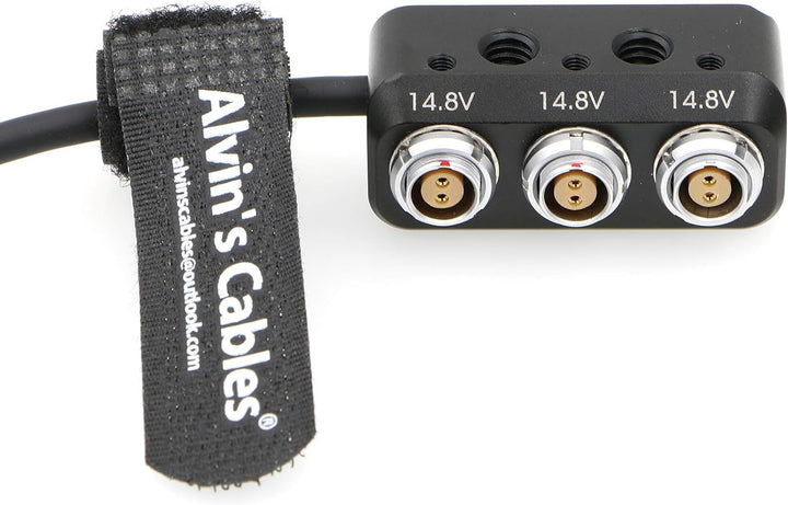 Alvin's Cables 1 bis 3 Mini Power Splitter Box Kabel 2 Pin Stecker zu 3 2 Pin Buchse Box für ARRI RE