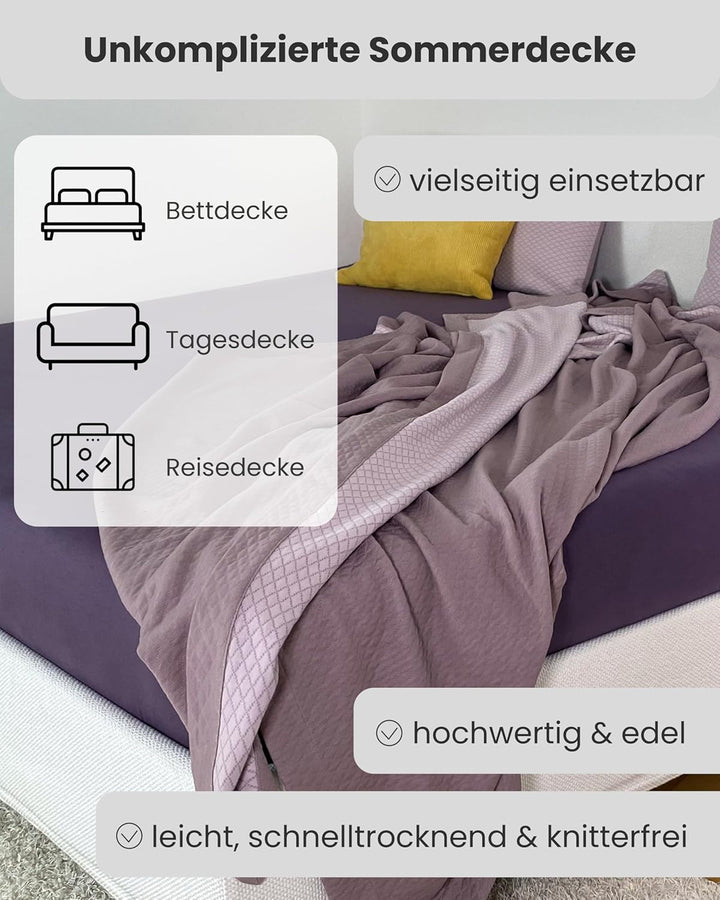 Formesse Bella Donna Sommer- und Tagesdecke Amethyst, 220x260 cm Amethyst 220x260 cm, Amethyst 220x2
