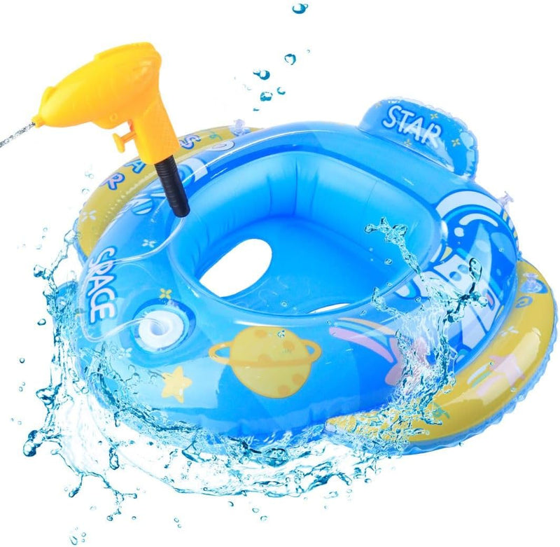 Heartsking Baby Schwimmring, Kleinkinder Schwimmsitz, Aufblasbares Schwimm-Auto mit Sprinkleranlage