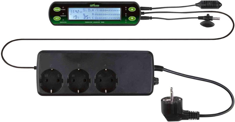 Trixie 76125 Thermostat/Hygrostat, digital, drei Schaltkreise, 16 × 4 cm dreai Schaltkreise, dreai S