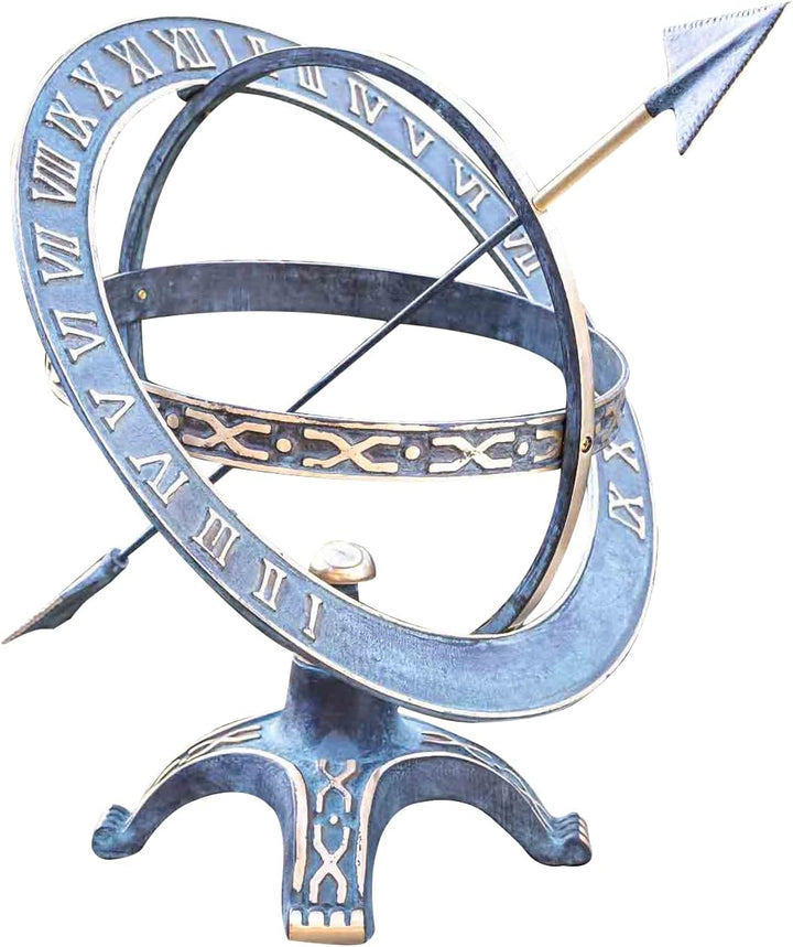 IDYL Outdoor Zeitmesser aus Bronze Sonnenuhr - hochwertig und auffällig | Nr. 0184 | Masse: 42 x 40