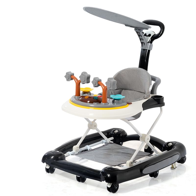 5-in-1 Lauflernhilfe für Babys, 5 Höhenverstellung und Klappbar, Gehfrei Babywalker ab 6 Monate, bis