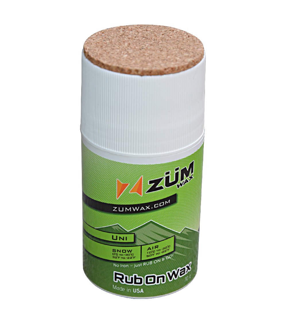 ZUMWax RUB ON Wax Ski/Snowboard - All Temperature Universal - 70 Gram - Incredibly Fast in All Tempe