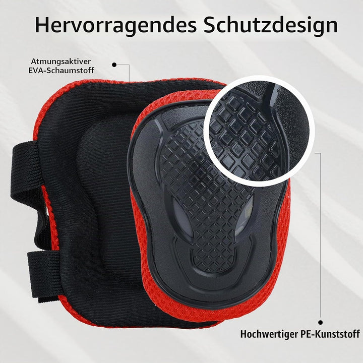Kinder Knieschoner Ellenbogenschoner und Handgelenkschoner Set, Schützer Set[6pcs] für Kinder Kniesc
