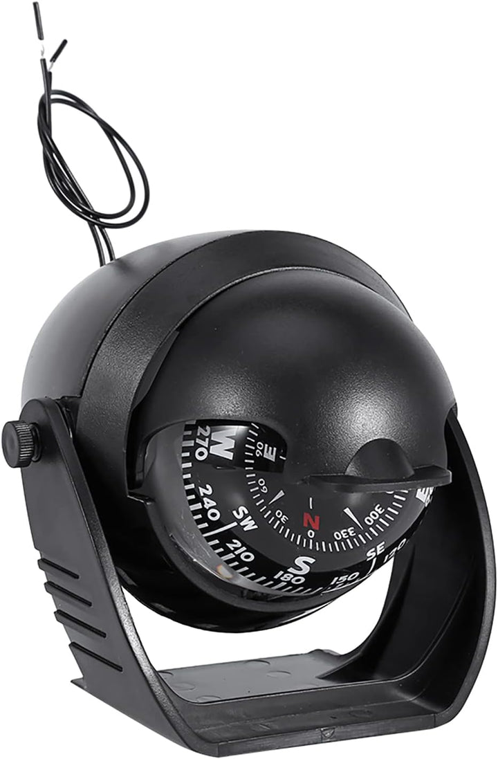 Filfeel Digital Marine Kompass, Hohe Präzision LED-Licht Schwenkbarer Kompass, Navigation Elektronis