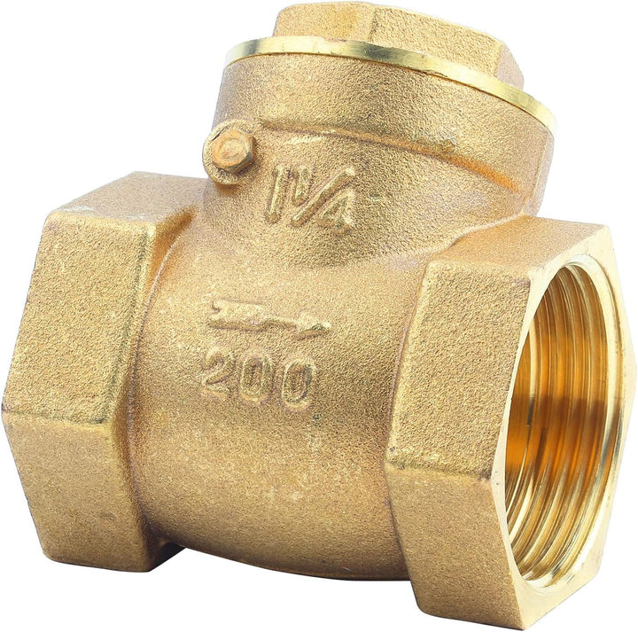 chekval,DN32 Female Thread Brass NOn return Swing Check Valve 232PSI DN32 1-1/4 Zoll Innengewinde Me