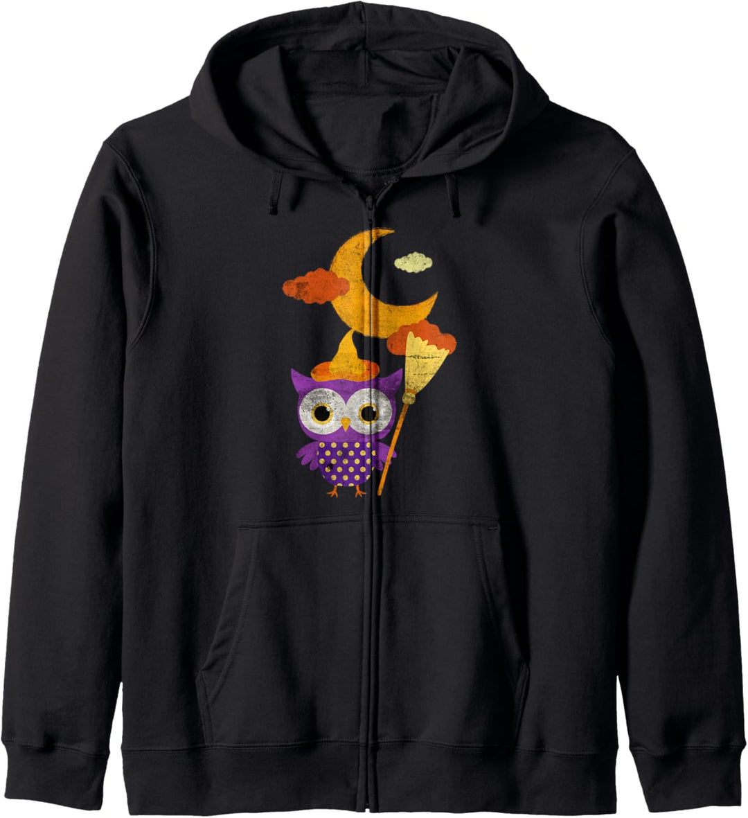 Halloween Nights Cute Owl Witch Hat Kawaii Design Kapuzenjacke