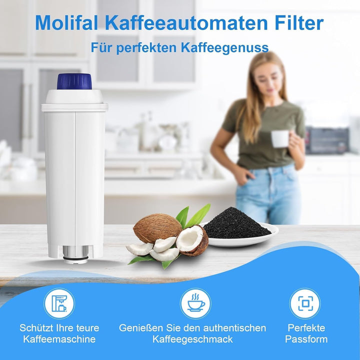 Wasserfilter, Ersatz für Delonghi DLSC002 Filter - 12 Stück 12er-Packung, 12er-Packung