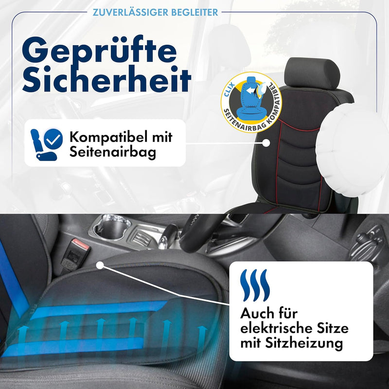 Walser Auto-Sitzauflage Elegance Plus, Universaler Sitzaufleger-Auto, Auto-Schutzunterlage, PKW-Sitz