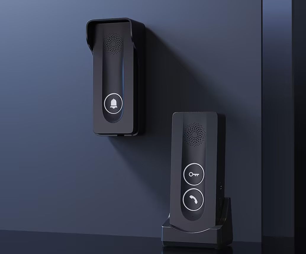 ANJIELO SMART Kabellose Türklingel, integriertes drahtloses Signal, Zwei-Wege-Gegensprechanlage, Ein
