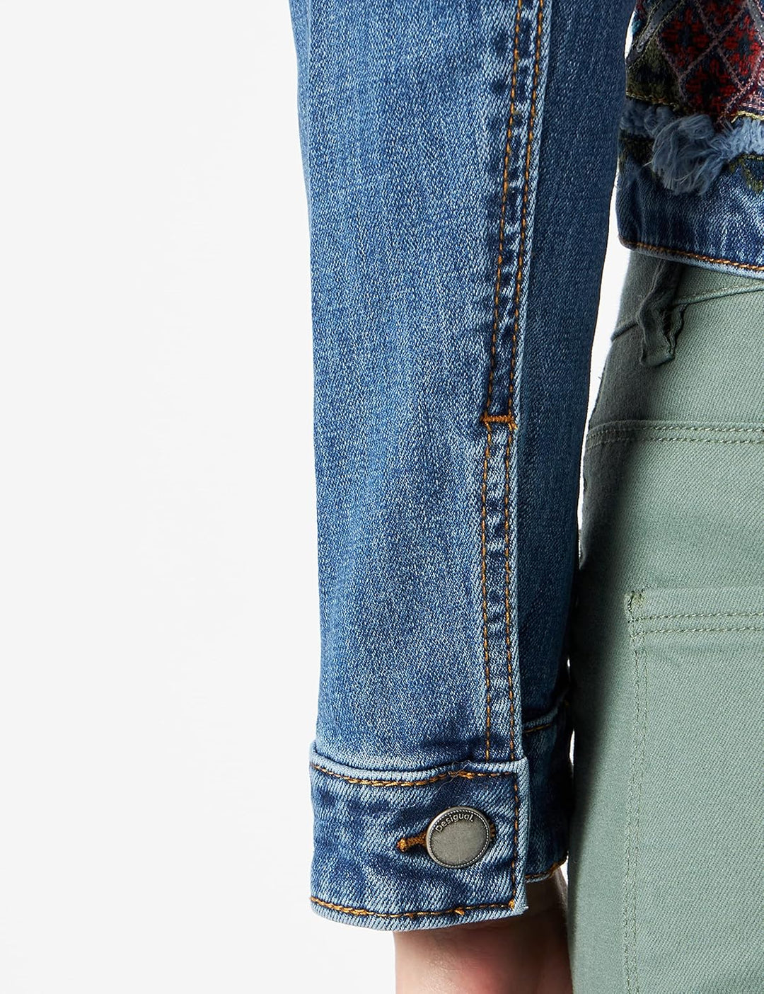 Desigual Damen Chaq_bakersf Jeansjacke XS Blau, XS Blau