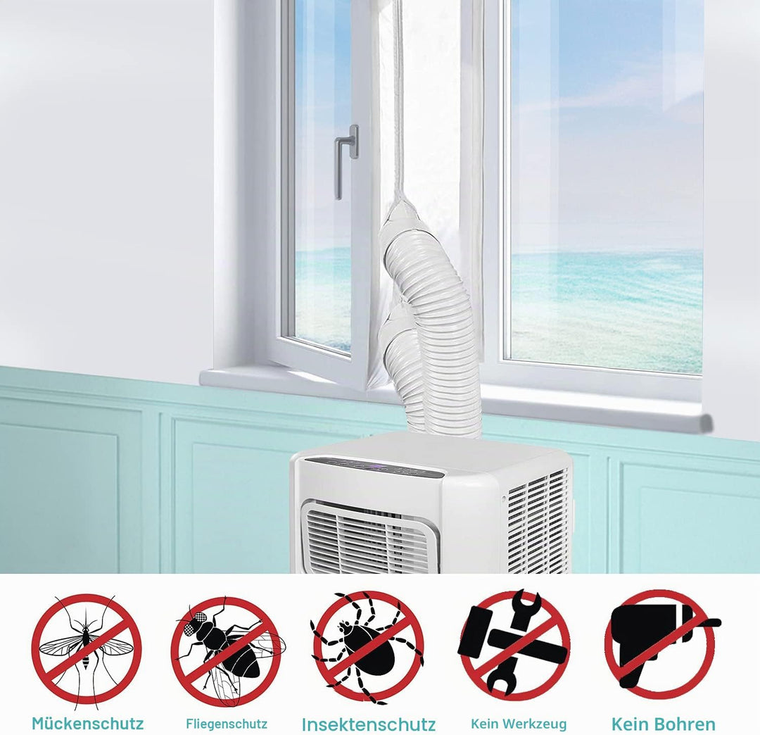 Fensterabdichtung für mobile Klimageräte, Wäschetrockner, Ablufttrockner, Fenster Klimaanlage Abdich