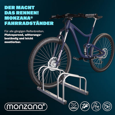 MONZANA® Fahrradständer für 2 Fahrräder 30-65 mm Reifenbreite 37 cm Radabstand Radständer Mehrfachst