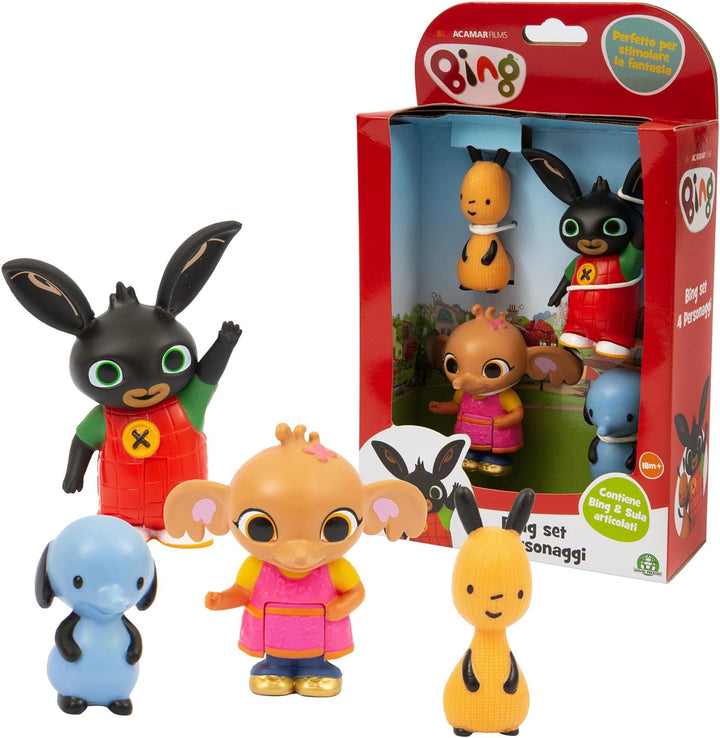 Bing Sula Amma Pando Die Hauptfiguren der TV-Serie Bing in artikulierter Version von 5 bis 10 cm, fü
