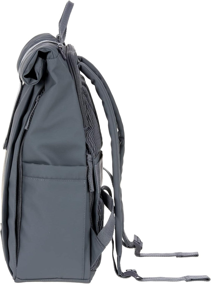 LÄSSIG Baby Wickelrucksack Wickeltasche Rucksack mit Wickelunterlage, Kinderwagenbefestigung, Flasch