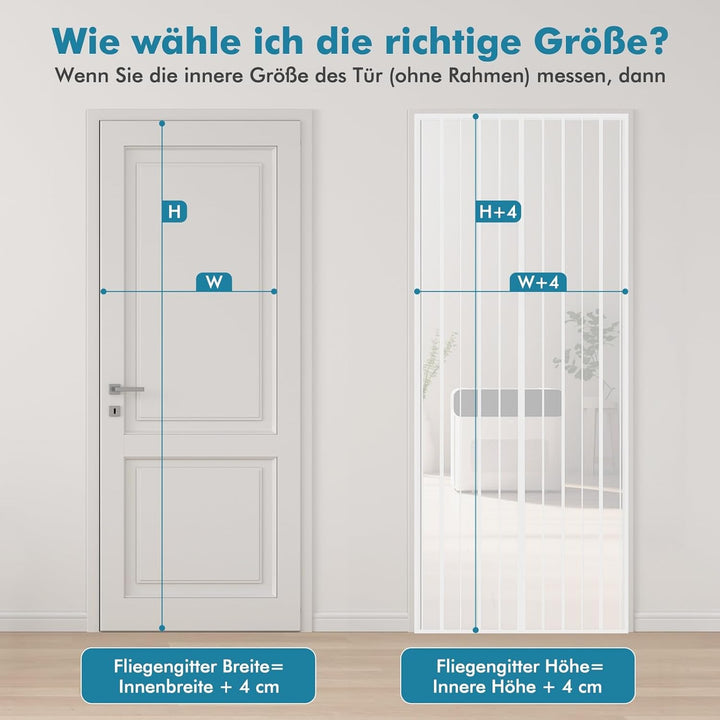 Sekey 160 x 240cm Magnet Fliegengitter Tür Vorhang für Holz, Eisen, Aluminium Türen und Balkon. Einf