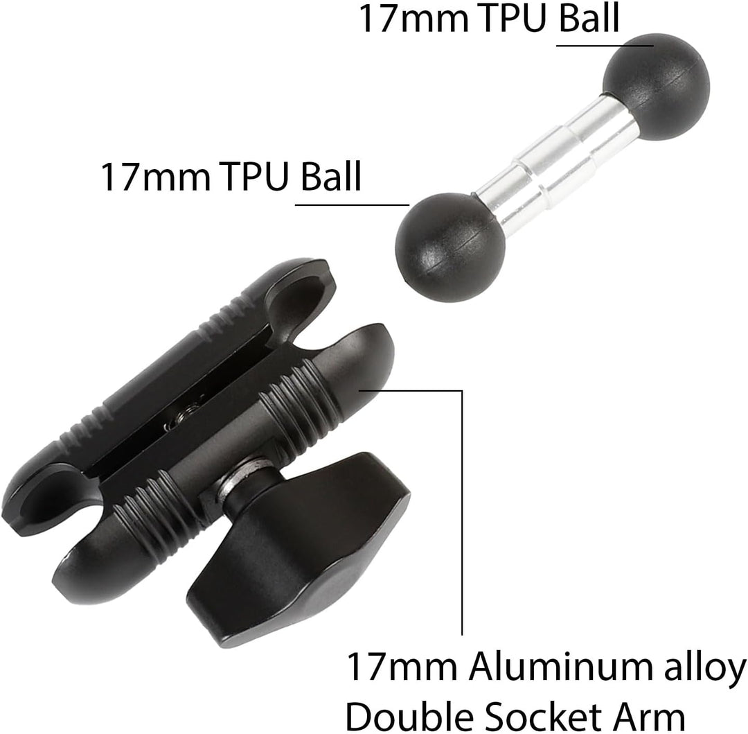 Aluminium-Verlängerungsadapter, 17 mm, 360° drehbar, Verlängerungsstange für Lüftungsschlitze, Armat