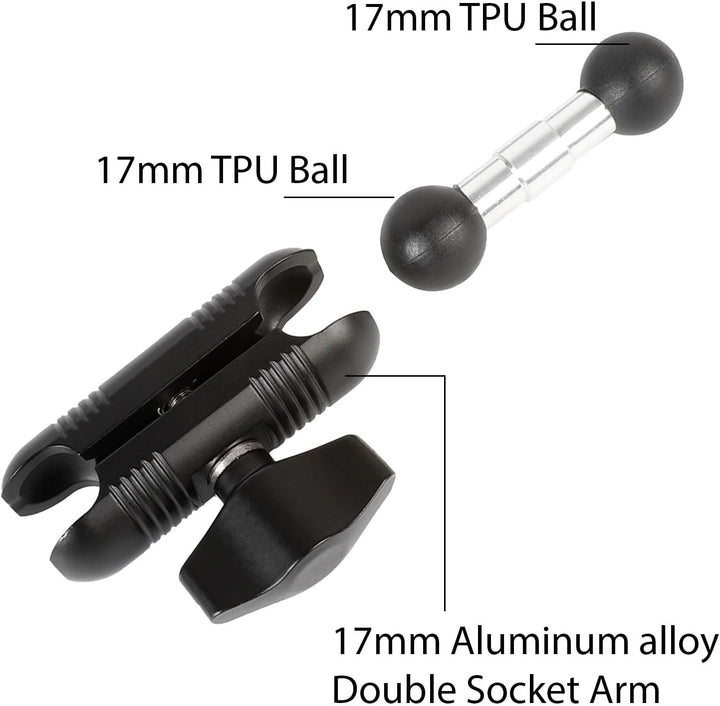Aluminium-Verlängerungsadapter, 17 mm, 360° drehbar, Verlängerungsstange für Lüftungsschlitze, Armat
