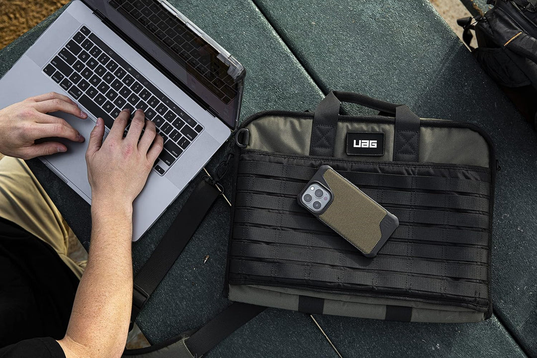 Urban Armor Gear Metropolis Folio Hülle kompatibel mit Apple iPhone 13 Pro [Wireless Charging (Qi) k