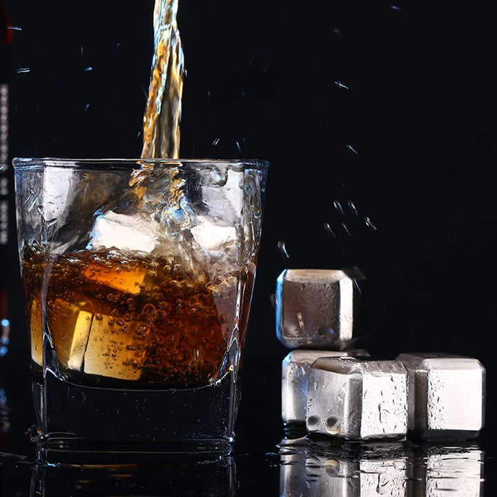 polar-effekt Edle Whiskysteine in Silber mit Wunschgravur - Tolles Geschenk - Kühlsteine - Ideal für