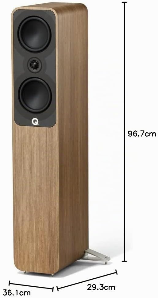 Q ACOUSTICS 5040 Einzelner Standlautsprecher Holme Oak – 12,7 cm Mittel-/Bass-Treiber, 2,5 cm Hochtö