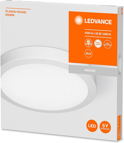 LEDVANCE LED Panel-Leuchte, Leuchte für Innenanwendungen, Kaltweiss, Länge: 60x60 cm, Planon Round 4